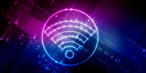 2d illustration WiFi symbol sign

