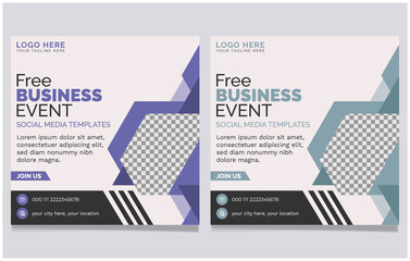 Modern Business Event Social Media Banner Post Template