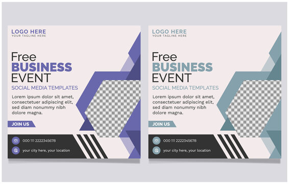 Modern Business Event Social Media Banner Post Template