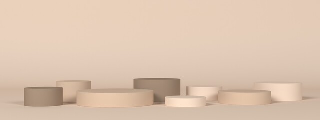 Abstract pastel color background, minimalist mockup for podium,modern stage, display or showcase, 3d rendering.