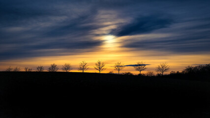 Sonnenuntergang im Herbst