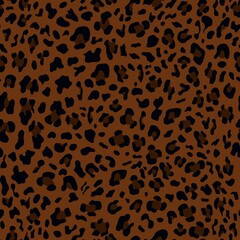 
Leopard vector print, seamless trendy pattern for textiles, skin of a wild cat