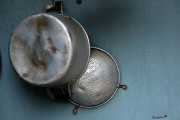 old metal pan