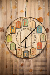 Old wooden clock
