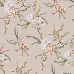 Sweet Blush Home collection - classic, nostalgic botanical seamless repeat pattern designs that...