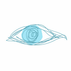 Eye Continuous Line Drawing.