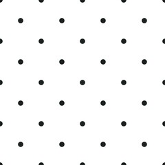 Simple black circles geometric christmas pattern on white background for wrapping paper vector illustration