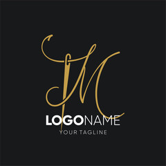 Letter M Sewing Needle Logo Design Vector Icon Graphic Emblem Illustration