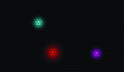 Black background and colored lights Vector design