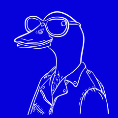 goose character outline