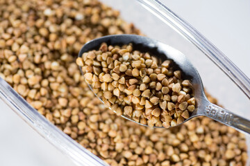 brown buckwheat close-up