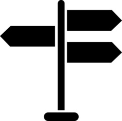  Signpost icon, direction icon isolated, expanded stroke.eps