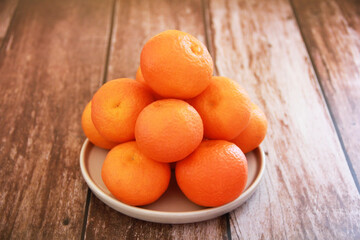 round sweet orange tangerine fruit
