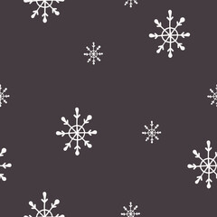 Christmas seamless pattern with isolated hand drawn elements