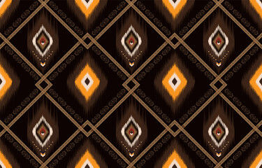 Geometric ethnic oriental seamless pattern traditional 
Design for background,carpet,wallpaper,clothing,wrapping,Batik,
fabric,Vector illustration.embroidery style.
