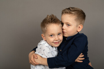 Two young  boys