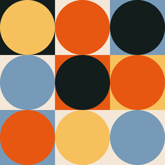 Trendy minimalist seamless pattern with abstract creative geometric composition