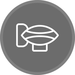Zeppelin Line Circle Grey Vector Icon Design © JV Design49