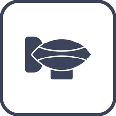 Zeppelin Glyph Round Corner Vector Icon Design © JV Design49
