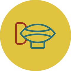 Zeppelin Line Two Color Vector Icon Design © JV Design49