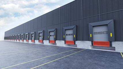 Warehouse loading dock - 477432577