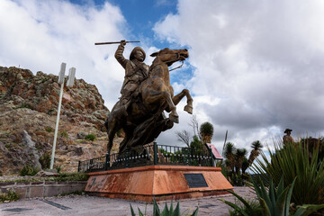 Statue of General Francisco Villa in Zacatecas, Mexico - obrazy, fototapety, plakaty