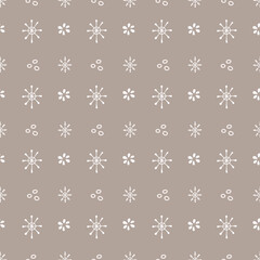 Christmas seamless pattern with isolated hand drawn elements