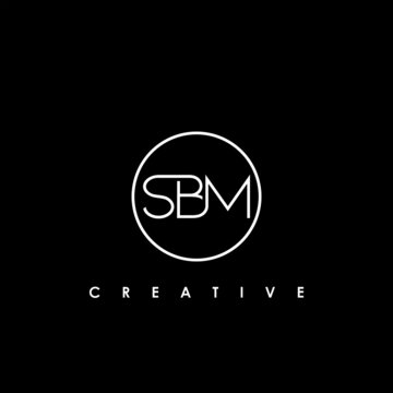 SBM Letter Initial Logo Design Template Vector Illustration