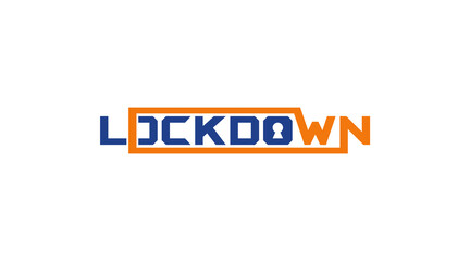 Lockdown cyber security company logo design.
