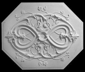 decoration item made of white plaster