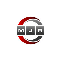 MJR Letter Initial Logo Design Template Vector Illustration
