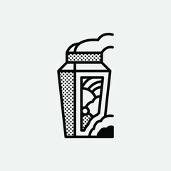 hot Tumbler logo with memphis style for adventure ro art company