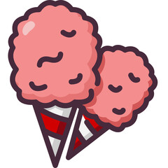 cotton candy line icon
