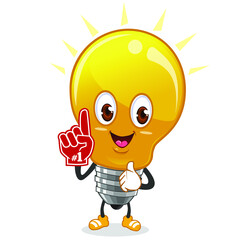 Fototapeta premium lamp mascot cartoon in vector