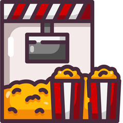 popcorn line icon