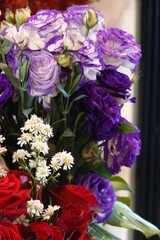 Close up A bouquet of Blooming  Purple Rose