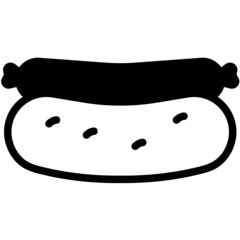hotdog solid line icon