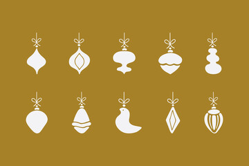 Set of vector elements for Christmas and New Year