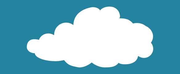 Cloud isolated on background. Cloud for web site, poster, placard and wallpaper. Creative modern concept. Cloud vector illustration