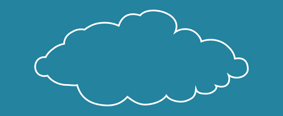 Cloud isolated on background. Cloud for web site, poster, placard and wallpaper. Creative modern concept. Cloud vector illustration