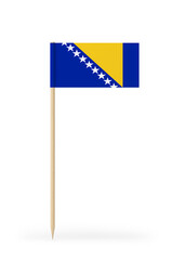 Small Flag of Bosnia and Herzegovina on a Toothpick