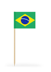 Small Flag of Brazil on a Toothpick