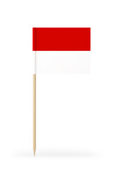 Small Flag of Monaco on a Toothpick