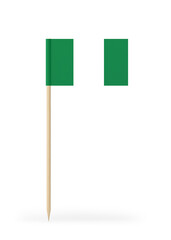 Small Flag of Nigeria on a Toothpick