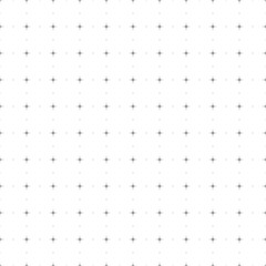 Square seamless background pattern from black abstract star symbols are different sizes and opacity. The pattern is evenly filled. Vector illustration on white background