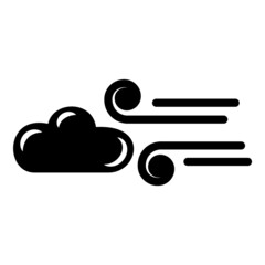 Wind And Cloud Flat Icon Isolated On White Background