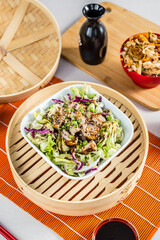 Asian Food Pad Thai Wok Flavor Pasta Rice Chicken Shrimp Perfect Plate Salad
