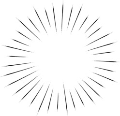 Obraz premium 集中線 フレーム枠 かすれ 手描き