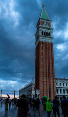 Fototapeta na wymiar cityscape of Europe ,beautiful landscape photography of Venice , old historical buildings and churches in Italy 