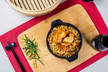 Asian Food Pad Thai Wok Flavor Pasta Rice Chicken Shrimp Perfect Plate Salad